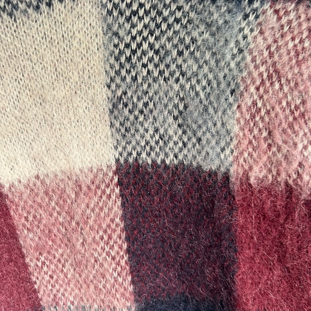 American Eagle Flannel Pattern Wool Coat - image 4